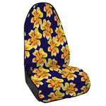 Yellow Watercolor Lily Pattern Print Waterproof Car Seat Cover