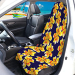 Yellow Watercolor Lily Pattern Print Waterproof Car Seat Cover