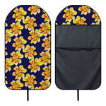 Yellow Watercolor Lily Pattern Print Waterproof Car Seat Cover