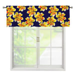 Yellow Watercolor Lily Pattern Print Window Valance