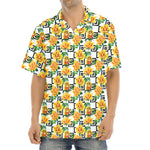 Yellow Watercolor Rose Print Aloha Shirt