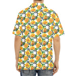 Yellow Watercolor Rose Print Aloha Shirt