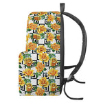 Yellow Watercolor Rose Print Backpack