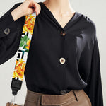 Yellow Watercolor Rose Print Bag Strap