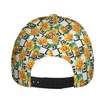 Yellow Watercolor Rose Print Baseball Cap