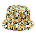 Yellow Watercolor Rose Print Bucket Hat