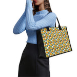 Yellow Watercolor Rose Print Canvas Tote Bag