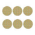 Yellow Watercolor Rose Print Coaster Set