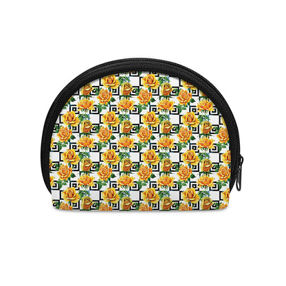Yellow Watercolor Rose Print Coin Purse