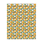 Yellow Watercolor Rose Print Curtain
