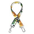 Yellow Watercolor Rose Print Dog Seat Belt