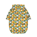 Yellow Watercolor Rose Print Dog Zip Up Hoodie