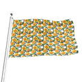 Yellow Watercolor Rose Print Flag