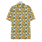 Yellow Watercolor Rose Print Hawaiian Shirt