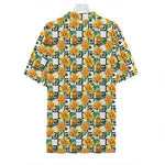 Yellow Watercolor Rose Print Hawaiian Shirt