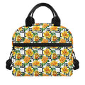 Yellow Watercolor Rose Print Insulated Lunch Bag