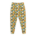 Yellow Watercolor Rose Print Jogger Pants