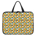 Yellow Watercolor Rose Print Laptop Sleeve With Handle