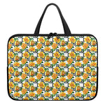 Yellow Watercolor Rose Print Laptop Sleeve With Handle