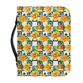 Yellow Watercolor Rose Print Leather Bible Cover