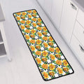 Yellow Watercolor Rose Print Long Kitchen Mat