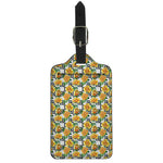 Yellow Watercolor Rose Print Luggage Tag