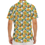 Yellow Watercolor Rose Print Men's Deep V-Neck Shirt