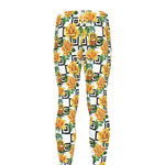 Yellow Watercolor Rose Print Men's leggings