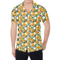 Yellow Watercolor Rose Print Men's Shirt