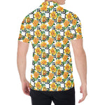 Yellow Watercolor Rose Print Men's Shirt