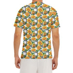 Yellow Watercolor Rose Print Men's Short Sleeve Rash Guard