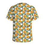Yellow Watercolor Rose Print Men's Sports T-Shirt