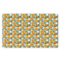 Yellow Watercolor Rose Print Polyester Doormat