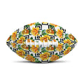 Yellow Watercolor Rose Print Rugby Ball