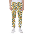 Yellow Watercolor Rose Print Joggers