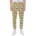 Yellow Watercolor Rose Print Scuba Joggers
