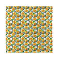 Yellow Watercolor Rose Print Silk Bandana