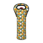 Yellow Watercolor Rose Print Single Neoprene Wine Tote