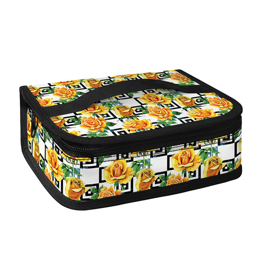 Yellow Watercolor Rose Print Small Lunch Bag