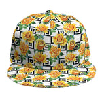 Yellow Watercolor Rose Print Snapback Cap