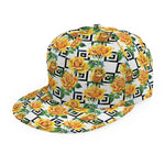 Yellow Watercolor Rose Print Snapback Cap