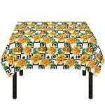 Yellow Watercolor Rose Print Tablecloth