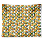 Yellow Watercolor Rose Print Tapestry