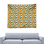 Yellow Watercolor Rose Print Tapestry