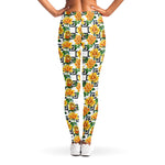 Yellow Watercolor Rose Print Women's Leggings