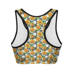 Yellow Watercolor Rose Print Women's Sports Bra