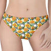 Yellow Watercolor Rose Print Women's Thong