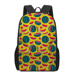 Yellow Watermelon Pieces Pattern Print 17 Inch Backpack