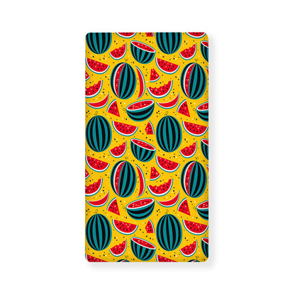 Yellow Watermelon Pieces Pattern Print Baby Crib Sheet
