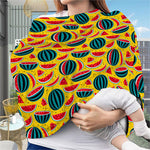 Yellow Watermelon Pieces Pattern Print Baby Seat Cover